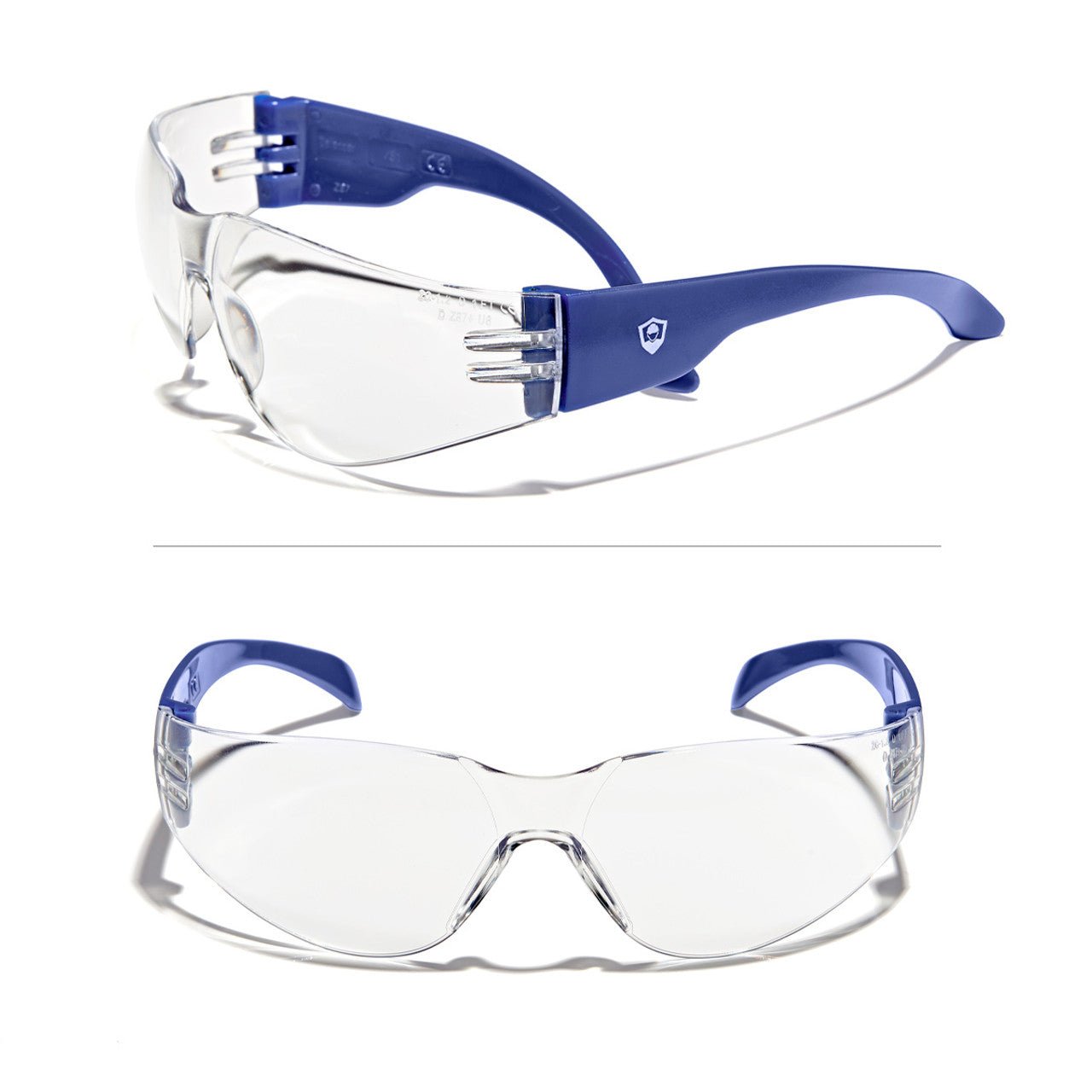 OPTIFENSE VS3 Anti Fog, Premium Smoked Safety Glasses, ANSI Z87+ (Color: Blue)