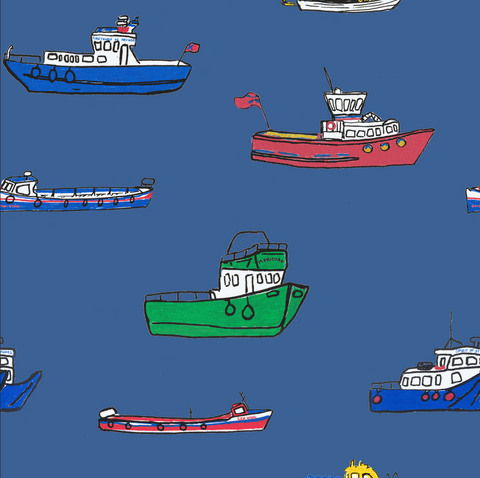 Scilly Boats Illustration