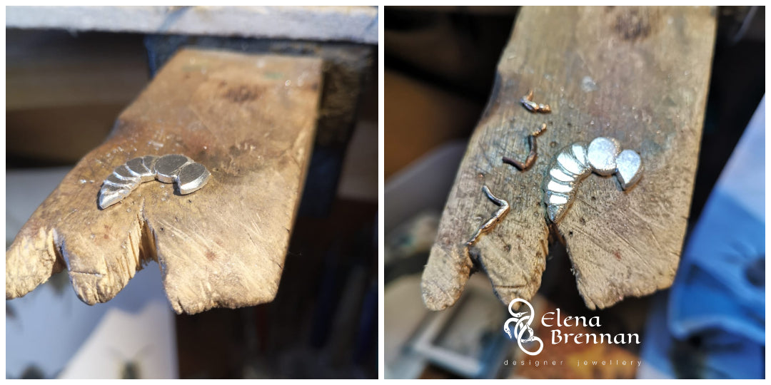 Handcrafting the Honeybee pendant to life in the Elena Brennan Jewellery studio!
