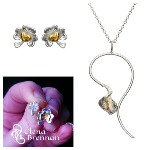 Handmade earrings ideal for St. Patricks day by Elena Brennan Jewellery