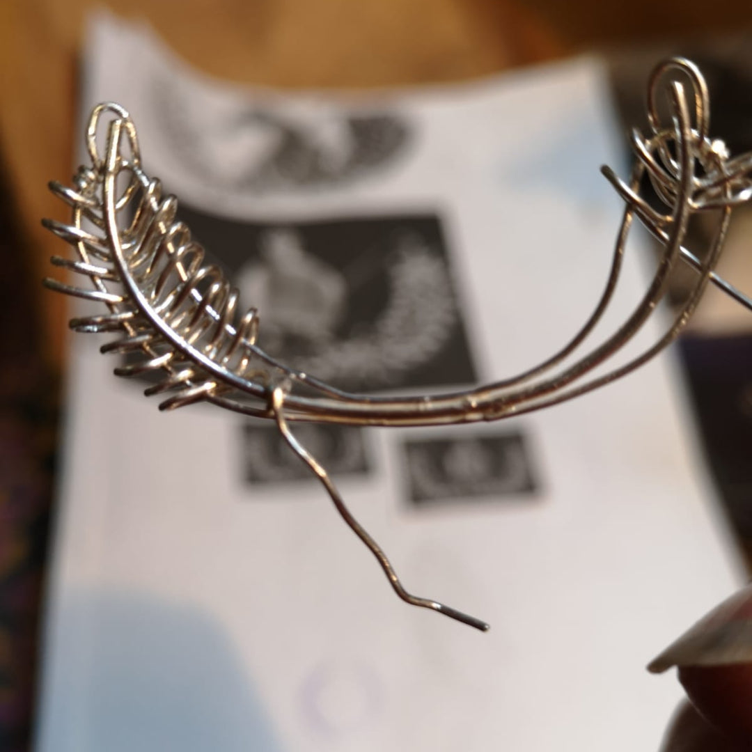 Starting to wire the base of the Bespoke Military Brooch.