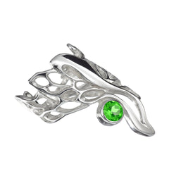 Butterfly Wing Gossamer Ring with a peridot gemstone, a perfect wedding anniversary gift.