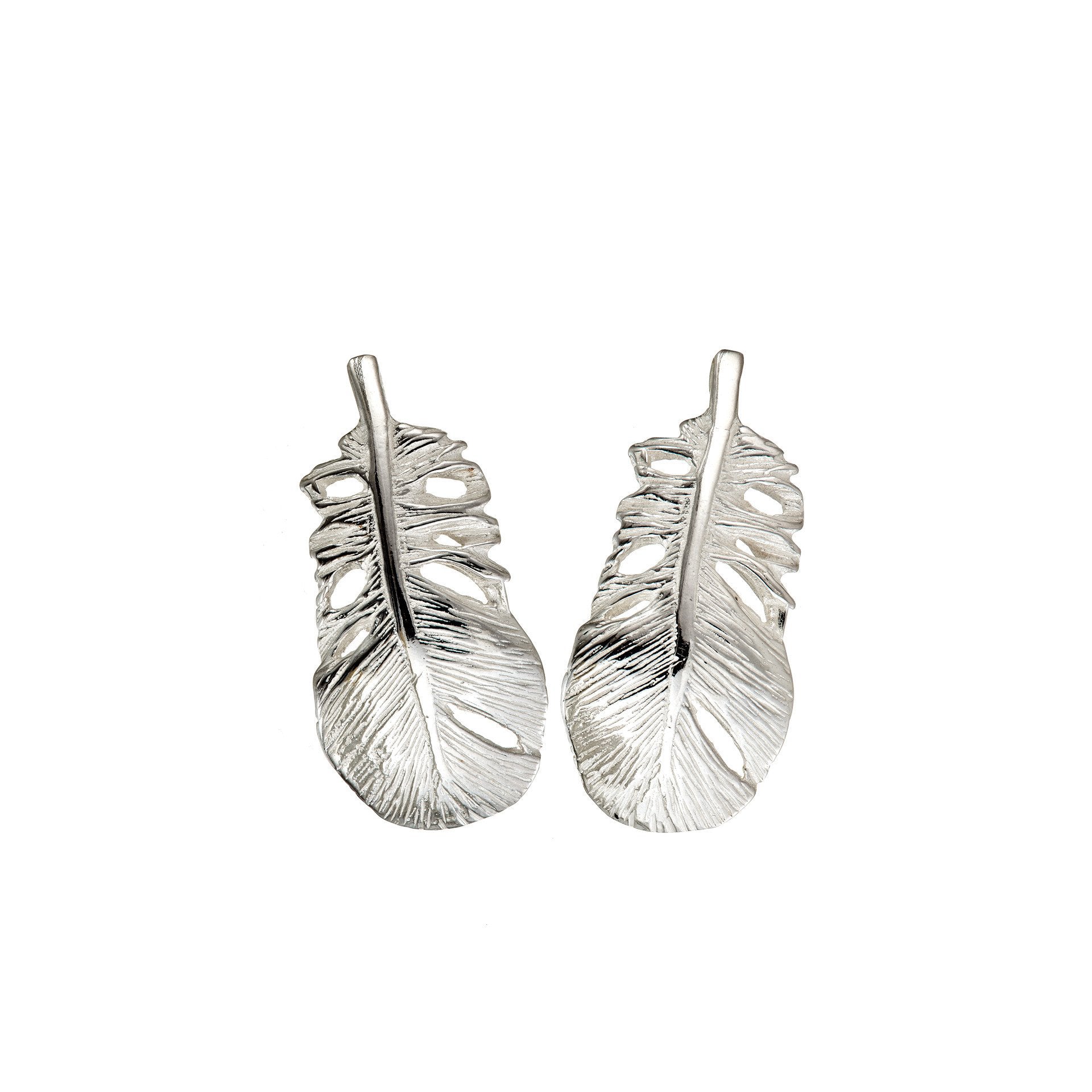 Baby Angel Feather Studs Earrings 