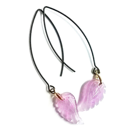Silver & Quarz Wings Earrings