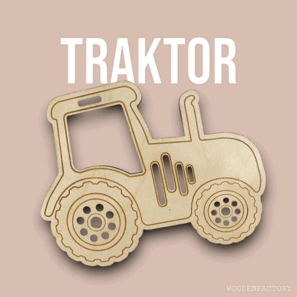 Billede af Traktor i træ - Birkefiner / Nej tak