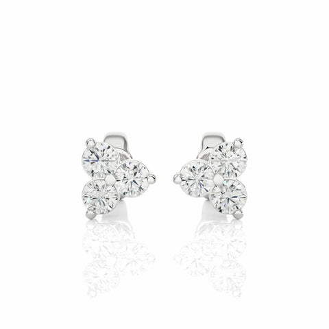 0.45-Ct-Three-Round-Diamond-Stud-Earrings-in-White-Gold-2