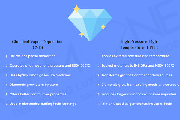 Difference Between CVD and HPHT Diamonds