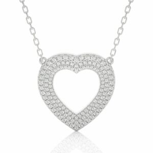 Heart-Shaped-Diamond-Pendant-White-Gold