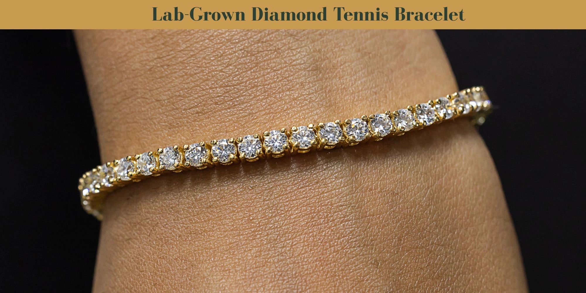 Lab Diamond Gold Tennis Bracelet