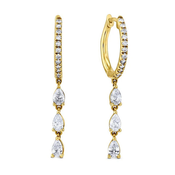 Pear-Shaped Drop Earrings