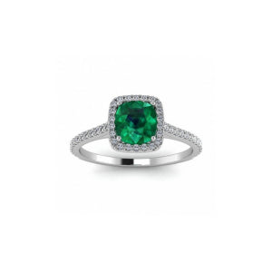 emerald cushion ring