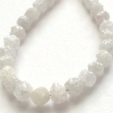 Buy 18 Inch White Raw Uncut Diamond Beads @ Gemone Diamond