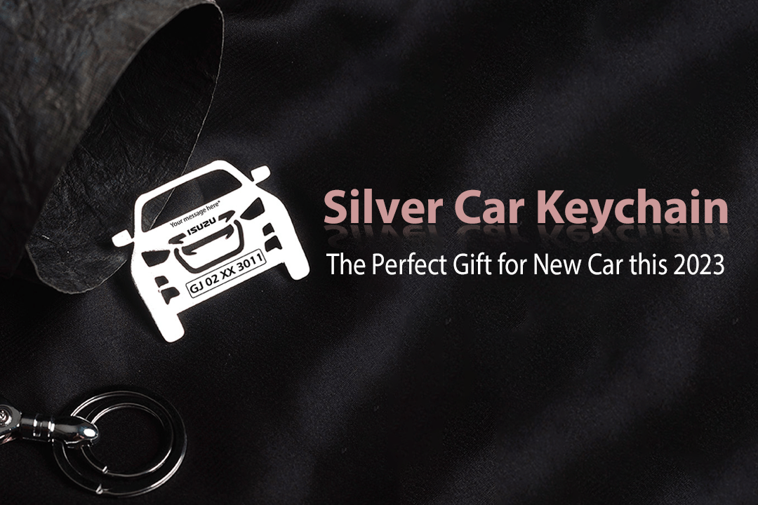 Personalized Silver Car Keychain: The Perfect Gift for New Car this 2023