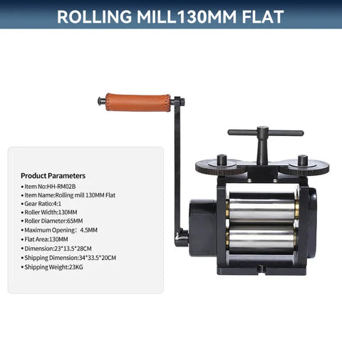 Black Rolling Mill 130MM - FlatHH-RM02B