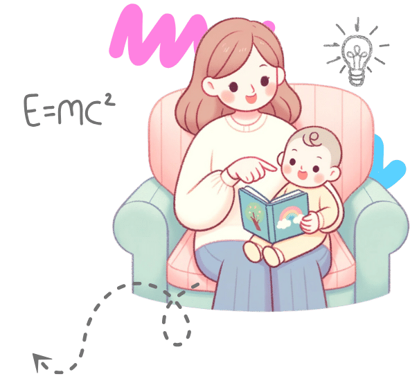 Mother and child reading