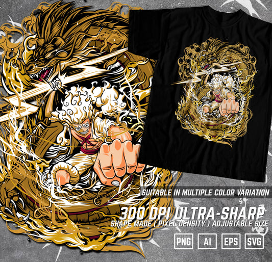 Exclusive Luffy Gear 5 Premium Png Eps Svg Files for 