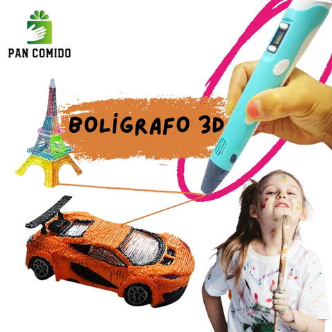 Kit Bolígrafo 3D + 15M Filamentos y Bolso Niño GRATIS – Pan Comido