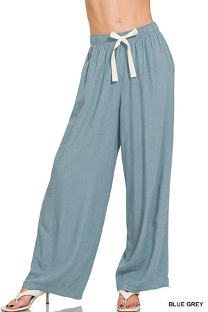 Zenana LINEN PANTS - AllieMac
