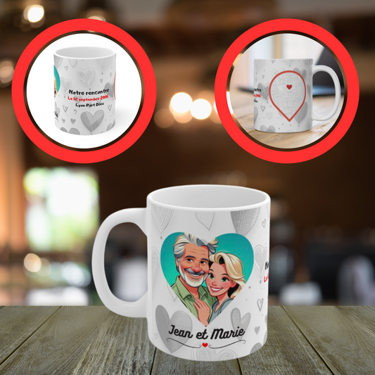 Mug et tasse personnalisés ; Assez fou pour aimer ça