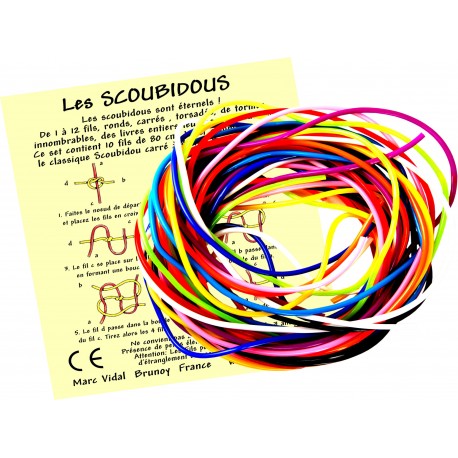 Scoubidous classiques 80 cm - lot de 100