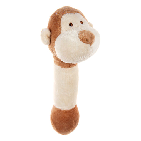 (Frog) Certified Organic Cotton Baby Stick Rattle Toy