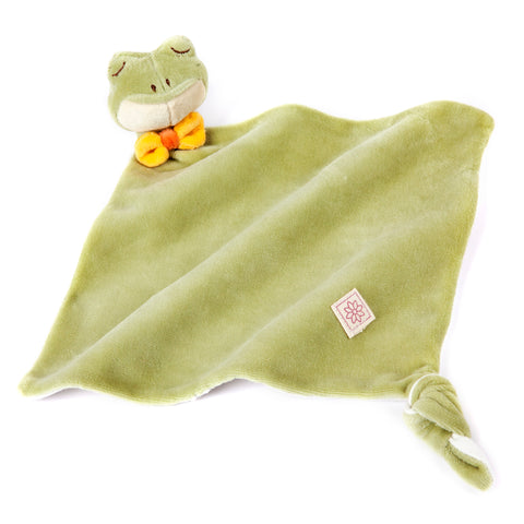 (Frog) Certified Organic Cotton Baby Stick Rattle Toy
