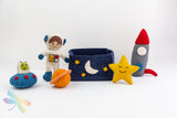Outer Space Astronaut Felt Play Set, Dragonfly toys, pashom