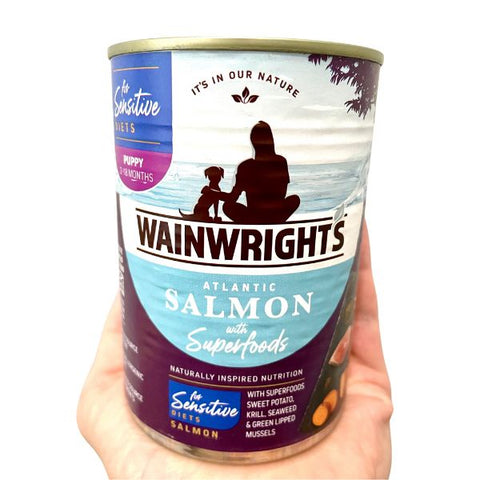 wainwrights wet puppy food with atlantic salmon