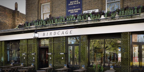 front of the birdcage dog friendly pub in bethnal green