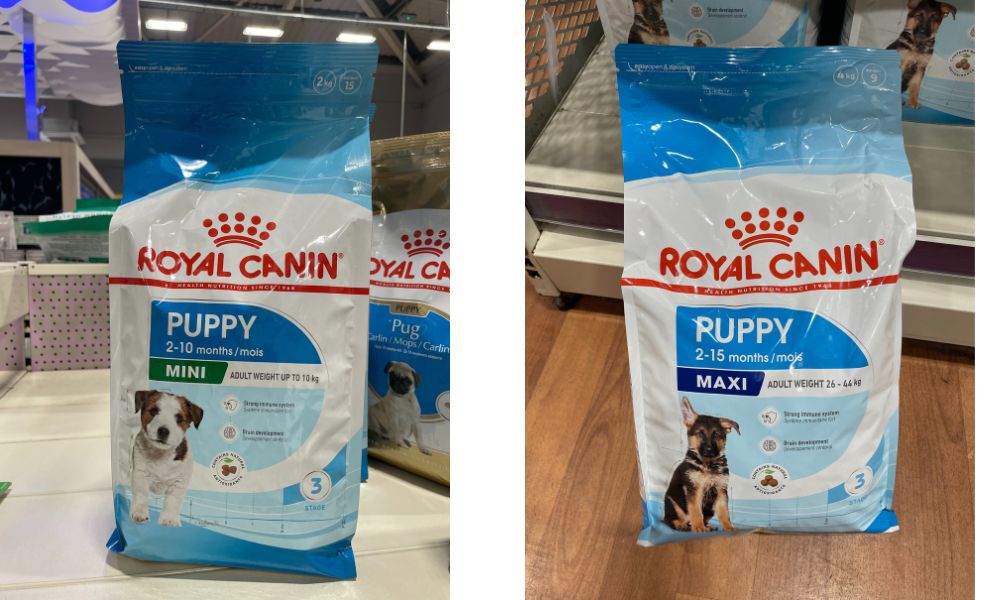 royal canin puppy food mini and maxi