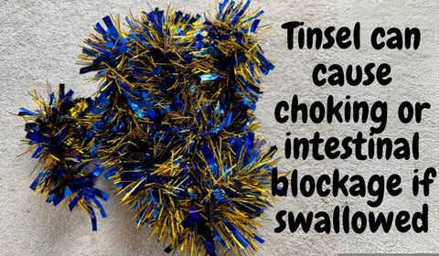 blue and gold tinsel
