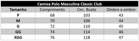Camisa Polo Masculina Classic Club