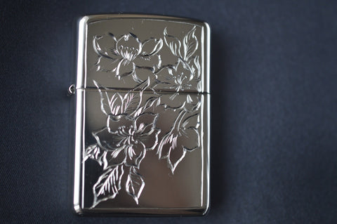 zippo　彫刻　桜