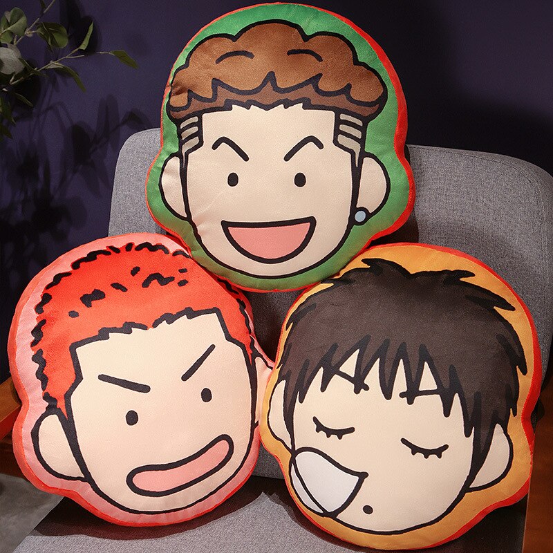 Anime Cushion Toy 40cm - Sakuraki Hanamichi, Rukawa Kaede, Sendou Miyagi, and Ryouta