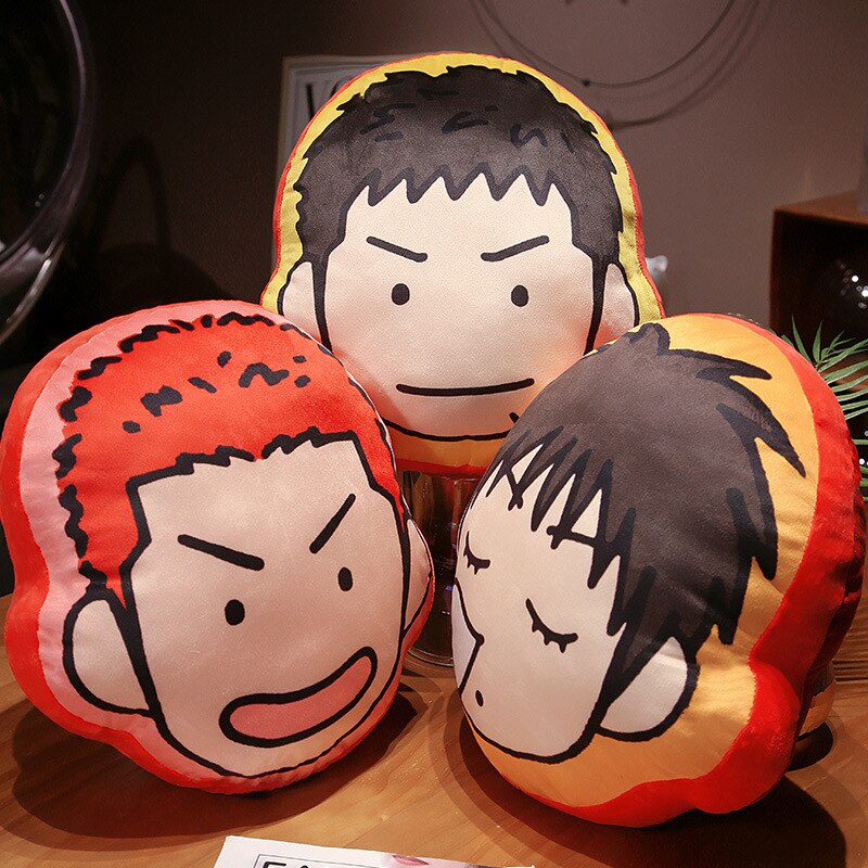 Anime Cushion Toy 40cm - Sakuraki Hanamichi, Rukawa Kaede, Sendou Miyagi, and Ryouta