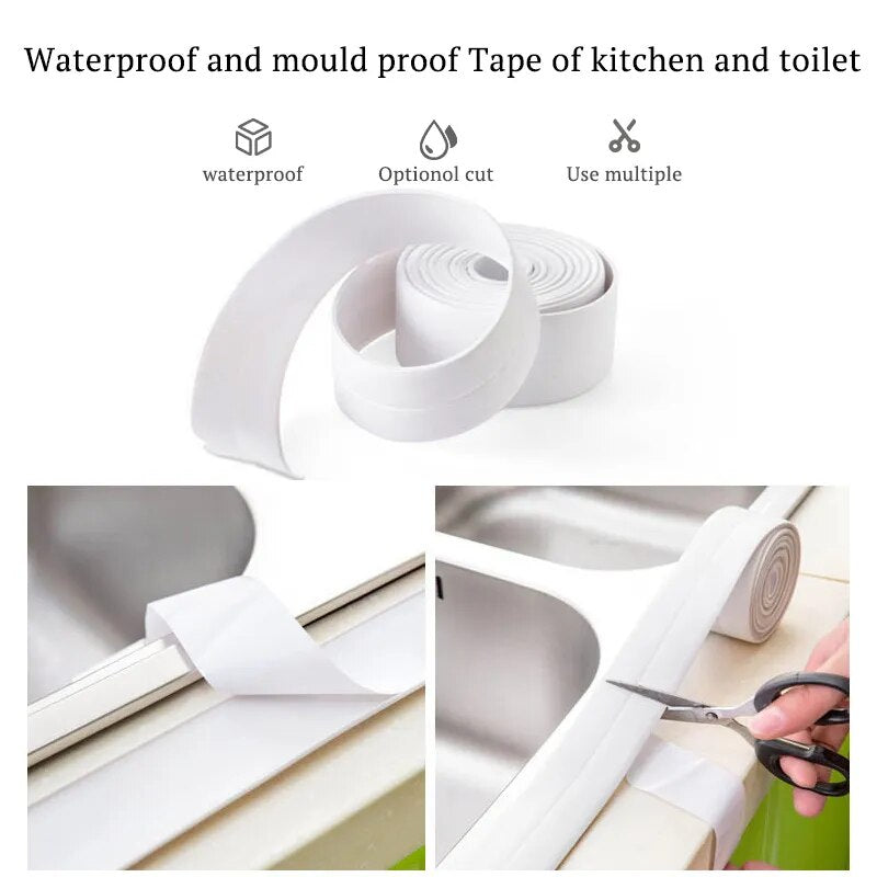 Bathroom Kitchen Self Adhesive Sealing Tape - Waterproof Wonder for Your Home