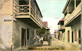 Before and after photos of Charlotte Street in St. Augustine, Florida