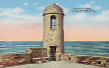 Fort Marion castillo in St. Augustine then and now - the watchtower