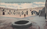 The courtyard within the Castillo de San Marcos then and now