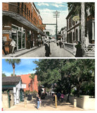Saint Augustine Then and Now, Before and After, Showing St. George Street