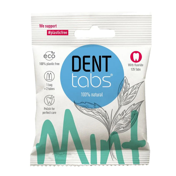 Billede af Denttabs Tandpasta Tabletter Mint 125 stk - Med fluorid