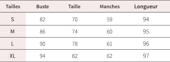 Guide des tailles