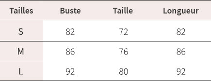 Guide des tailles