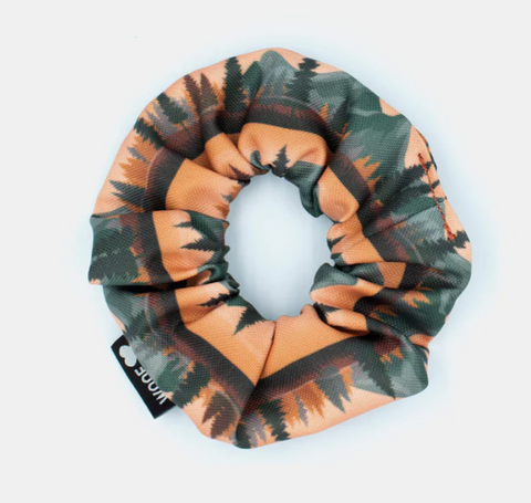 the woof woof scrunchie matching dog collar bandana