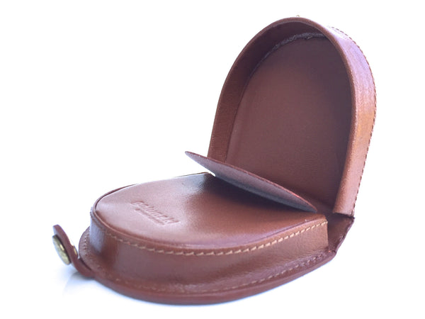 Style 143: Mens Leather Horseshoe Coin Tray Purse In Tan By Golunski - Baked Apple WM Ltd
