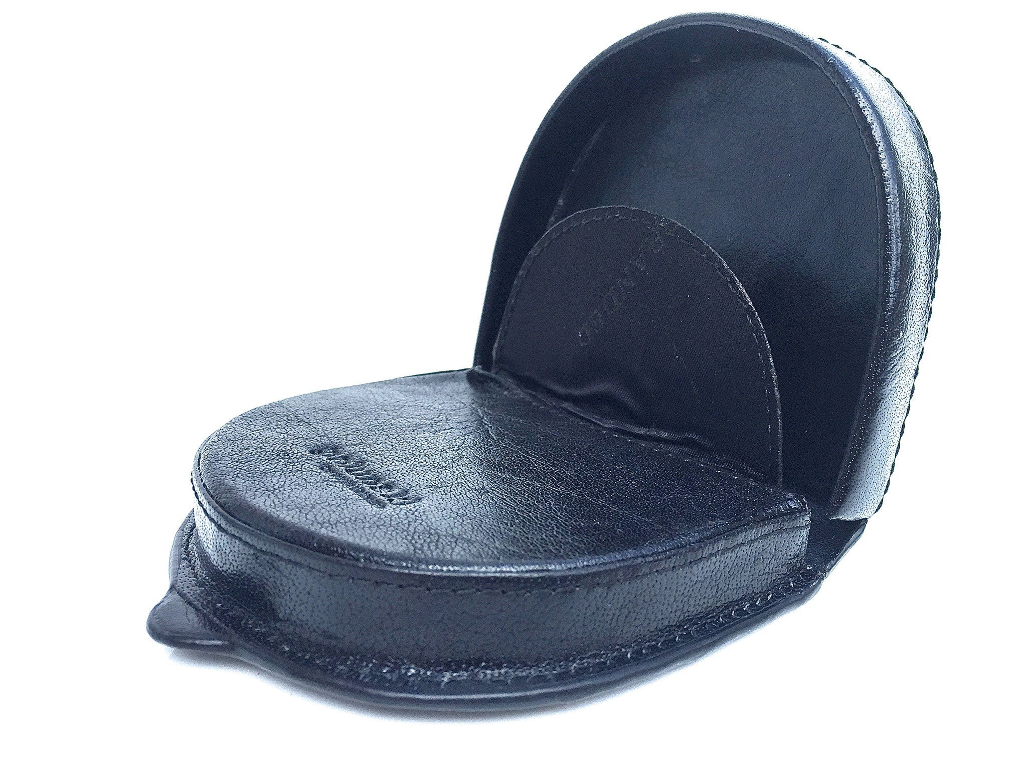 Mens Leather Horseshoe Coin Tray Purse In Black By Golunski - Baked Apple WM Ltd