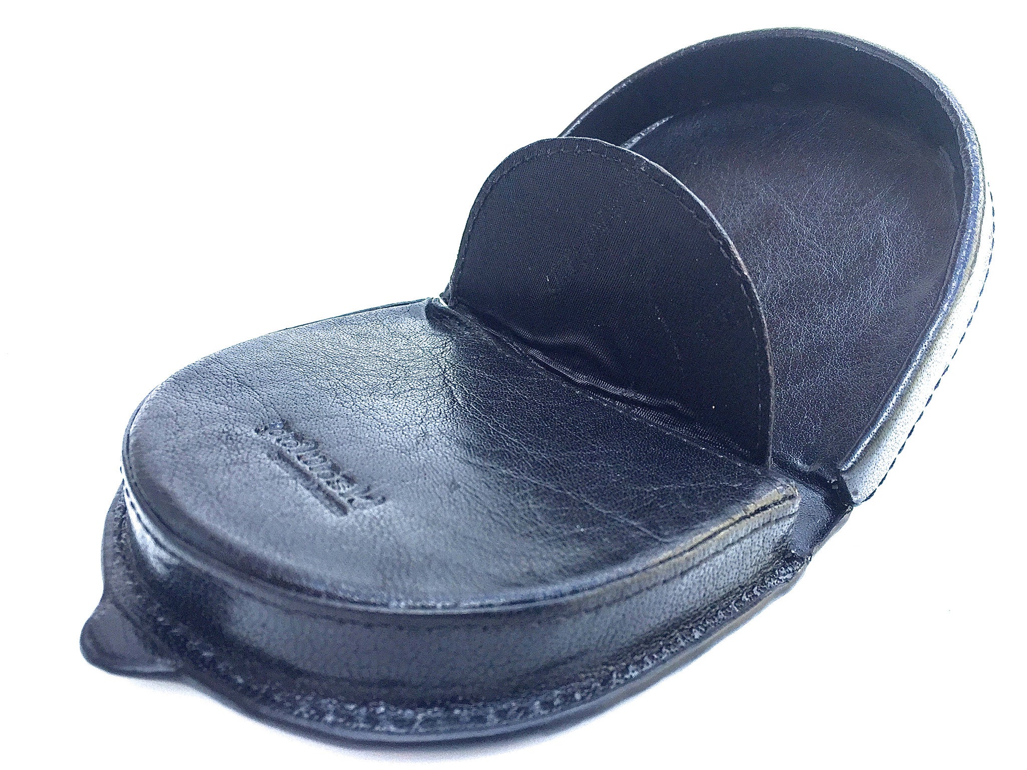 Mens Leather Horseshoe Coin Tray Purse In Black By Golunski - Baked Apple WM Ltd