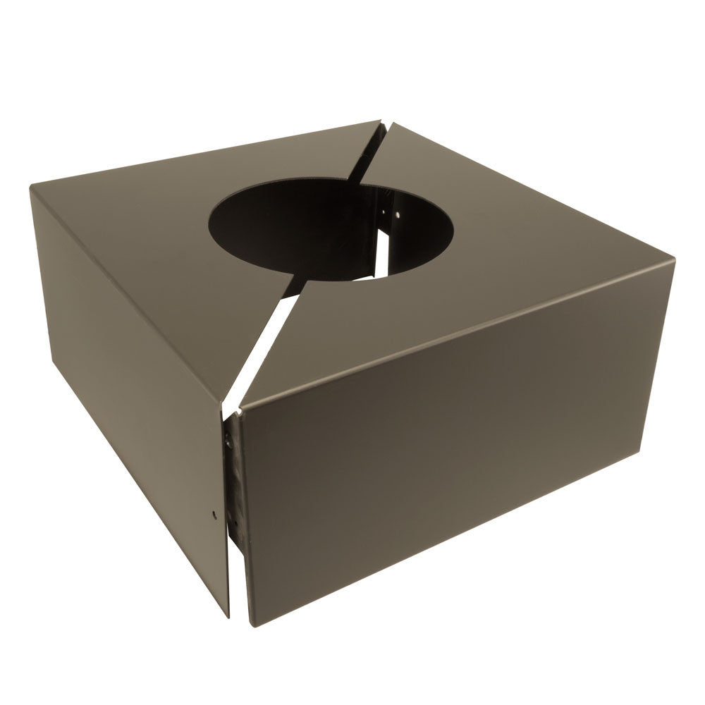 10.25" x 10.25" x 6" Square Aluminum Base Cover for 5" OD Round Light Pole