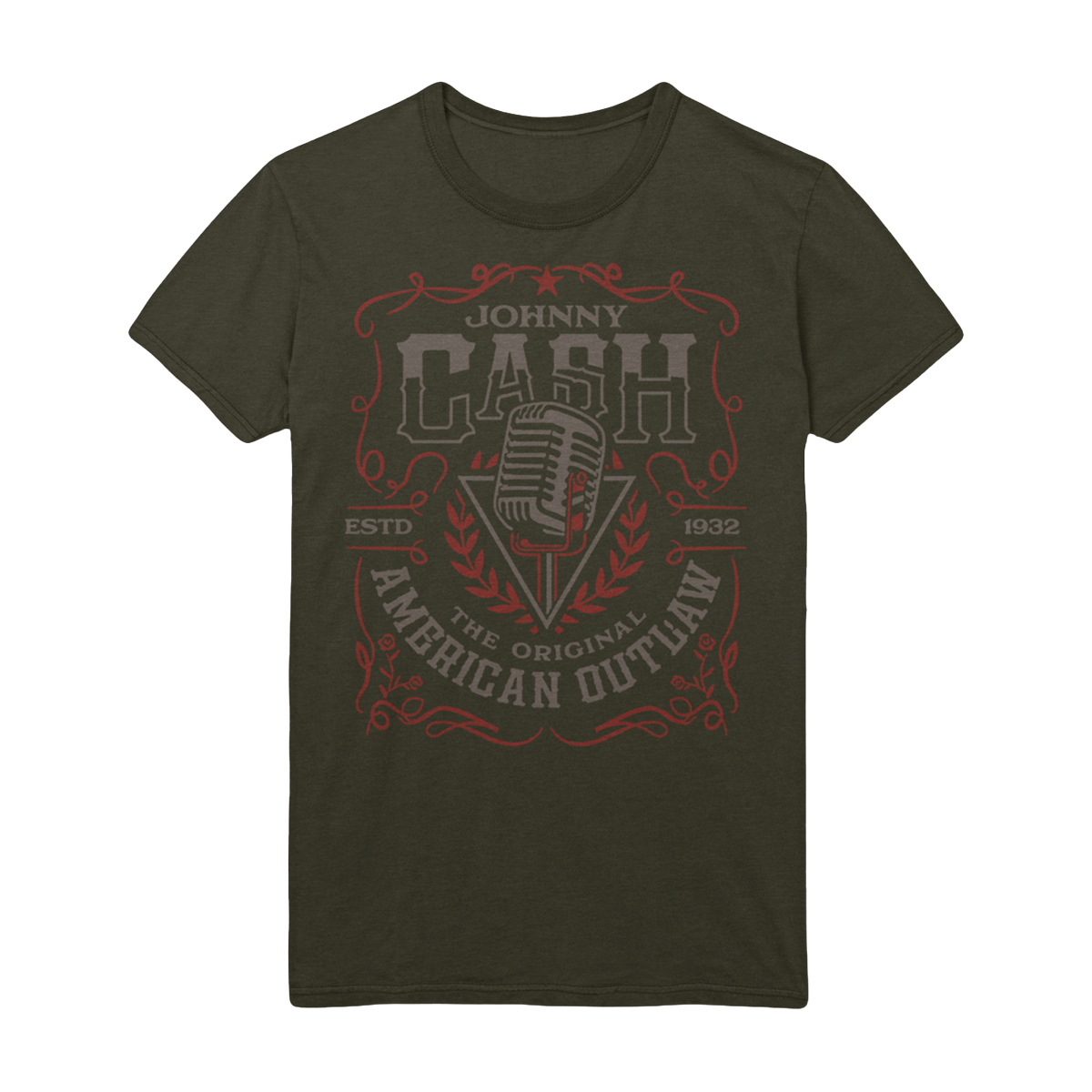 JOHNNY CASH AMERICAN OUTLAW MICROPHONE T-SHIRT - Johnny Cash product image