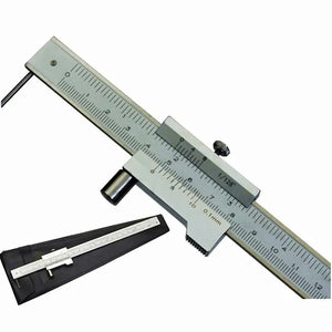 0-200mm Marking Vernier Caliper with Carbide Scriber - Parallel Marking Gauge Ruler, Measuring Instrument Tool + 1ps Needle - CongoBasinGroup.com